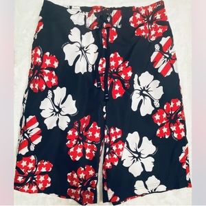 US Polo Assn Mens Patriotic Swim Trunks, Size Med